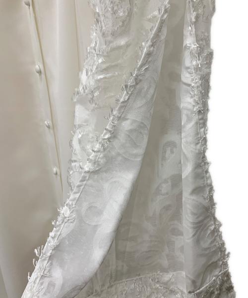 acka（エーシーケーエー）ACKA (エーシーケーエー) ジャガードスリーブ ワンピース ホワイト サイズ:2の古着・服飾アイテム