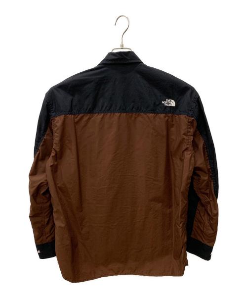THE NORTH FACE（ザ ノース フェイス）THE NORTH FACE (ザ ノース フェイス) L/S Nuptse Shirt ブラック×ブラウン サイズ:Lの古着・服飾アイテム