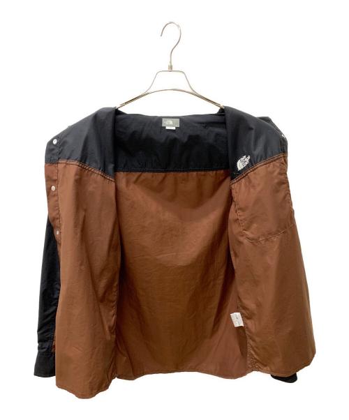 THE NORTH FACE（ザ ノース フェイス）THE NORTH FACE (ザ ノース フェイス) L/S Nuptse Shirt ブラック×ブラウン サイズ:Lの古着・服飾アイテム