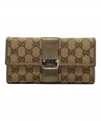 GUCCIグッチ）の古着「長財布」｜ブラウン