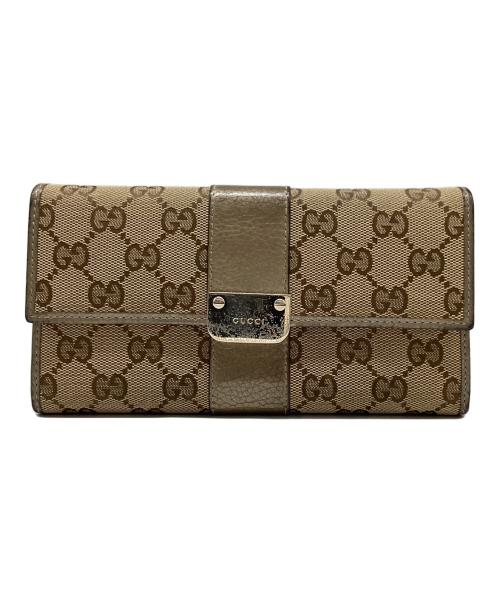 GUCCI（グッチ）GUCCI (グッチ) 長財布 ブラウンの古着・服飾アイテム