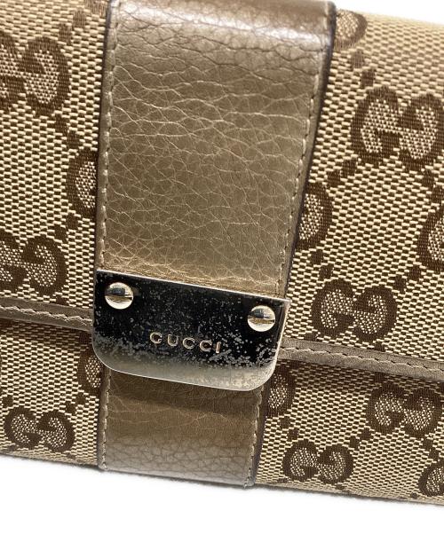 GUCCI（グッチ）GUCCI (グッチ) 長財布 ブラウンの古着・服飾アイテム