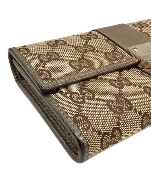 GUCCI（グッチ）GUCCI (グッチ) 長財布 ブラウンの古着・服飾アイテム