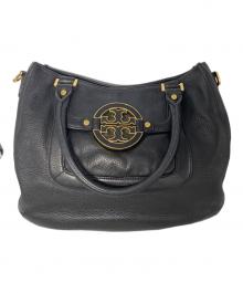 TORY BURCH（トリーバーチ）の古着「レザートートバッグ」｜ブラック
