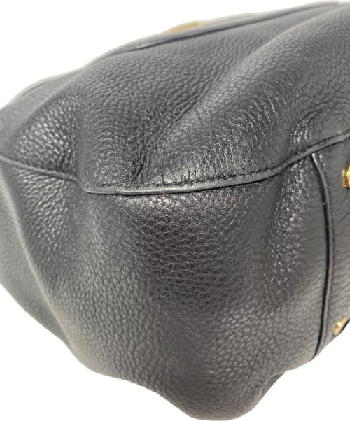 TORY BURCH（トリーバーチ）TORY BURCH (トリーバーチ) レザートートバッグ ブラックの古着・服飾アイテム