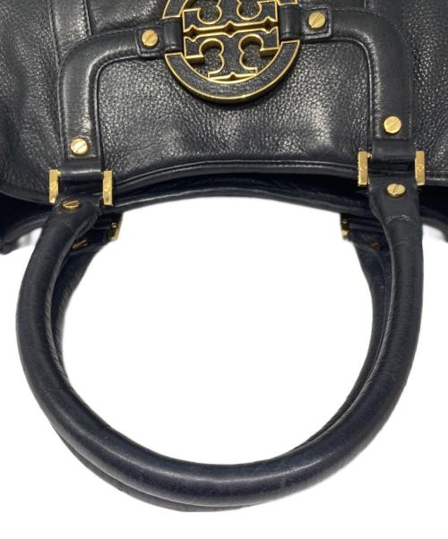 TORY BURCH（トリーバーチ）TORY BURCH (トリーバーチ) レザートートバッグ ブラックの古着・服飾アイテム