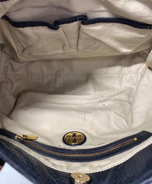 TORY BURCH（トリーバーチ）TORY BURCH (トリーバーチ) レザートートバッグ ブラックの古着・服飾アイテム