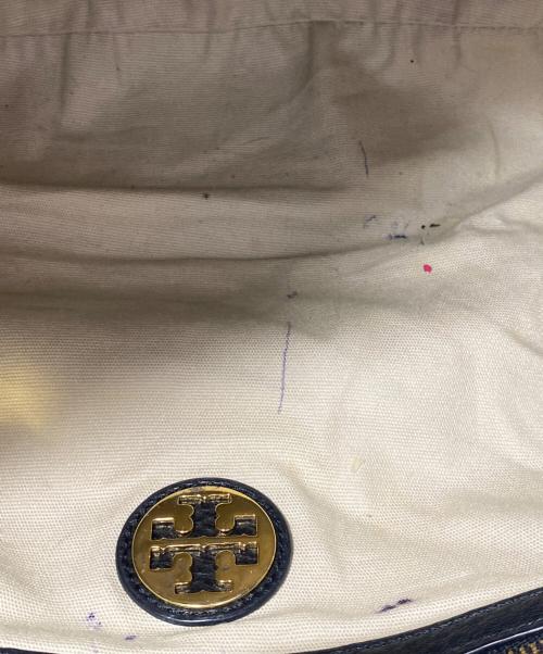 TORY BURCH（トリーバーチ）TORY BURCH (トリーバーチ) レザートートバッグ ブラックの古着・服飾アイテム