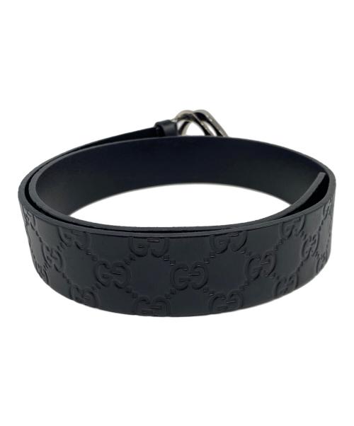 GUCCI（グッチ）GUCCI (グッチ) レザーベルト ブラックの古着・服飾アイテム