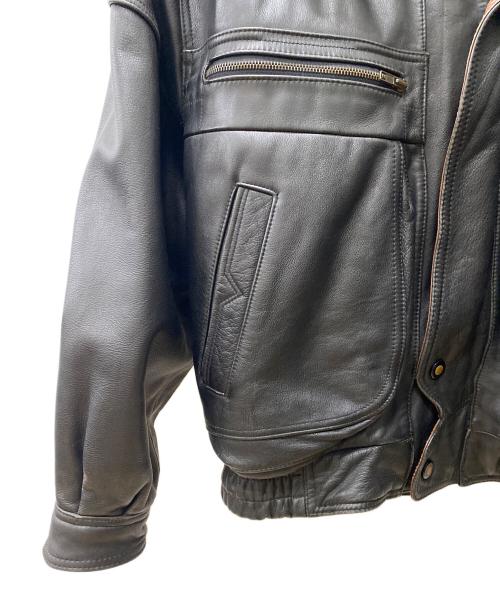 FILED SHEER（フィールドシアー）FILED SHEER (フィールドシアー) レザージャケット ブラック サイズ:Lの古着・服飾アイテム
