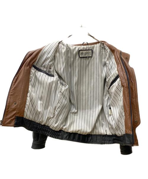 FILED SHEER（フィールドシアー）FILED SHEER (フィールドシアー) レザージャケット ブラック サイズ:Lの古着・服飾アイテム