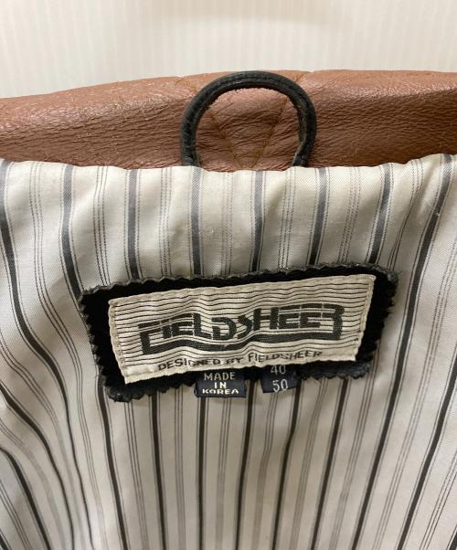 FILED SHEER（フィールドシアー）FILED SHEER (フィールドシアー) レザージャケット ブラック サイズ:Lの古着・服飾アイテム