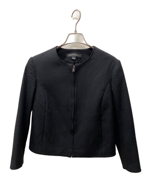 RALPH LAUREN（ラルフローレン）RALPH LAUREN (ラルフローレン) ノーカラージャケット ブラック サイズ:4の古着・服飾アイテム