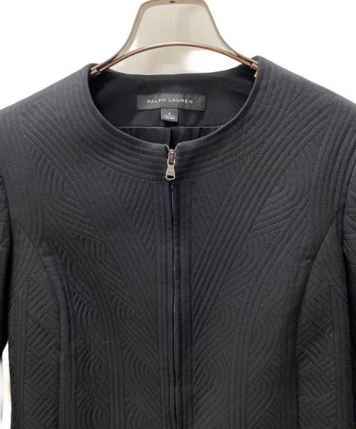 RALPH LAUREN（ラルフローレン）RALPH LAUREN (ラルフローレン) ノーカラージャケット ブラック サイズ:4の古着・服飾アイテム