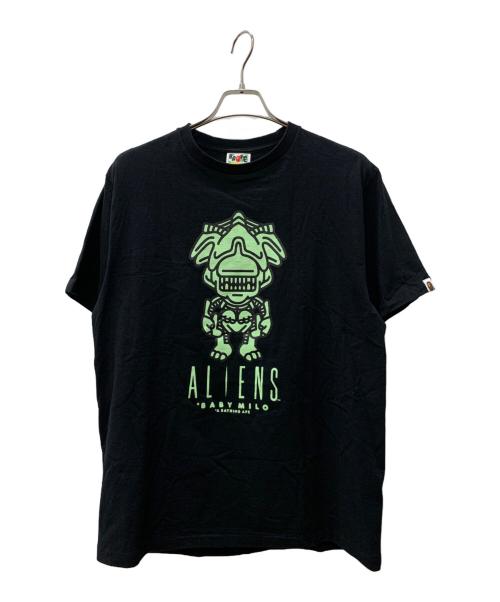 A BATHING APE（アベイシングエイプ）A BATHING APE (アベイシングエイプ) ALIENS (エイリアンズ) Tシャツ ブラック サイズ:XLの古着・服飾アイテム