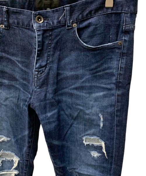 JACKROSE Luv maison（ジャックローズラブメゾン）JACKROSE Luv maison (ジャックローズラブメゾン) ダメージジーンズ インディゴ サイズ:35の古着・服飾アイテム