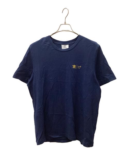 adidas（アディダス）adidas (アディダス) HUMAN MADE (ヒューマンメイド) 半袖カットソー ネイビー サイズ:Lの古着・服飾アイテム