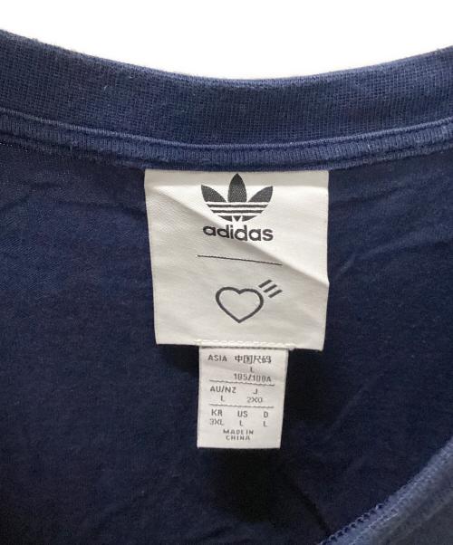 adidas（アディダス）adidas (アディダス) HUMAN MADE (ヒューマンメイド) 半袖カットソー ネイビー サイズ:Lの古着・服飾アイテム