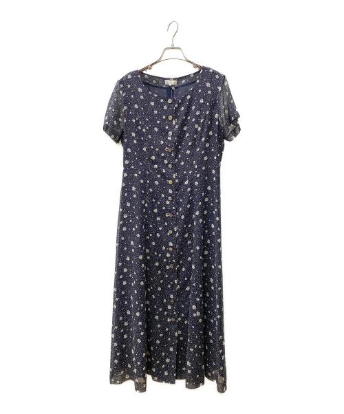 Burberry's（バーバリーズ）Burberry's (バーバリーズ) 半袖ワンピース ネイビー サイズ:11の古着・服飾アイテム