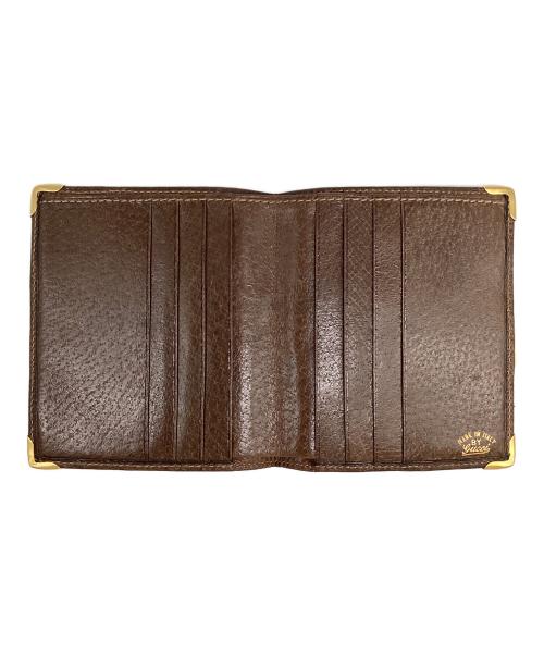 GUCCI（グッチ）GUCCI (グッチ) 2つ折り財布 ブラウンの古着・服飾アイテム