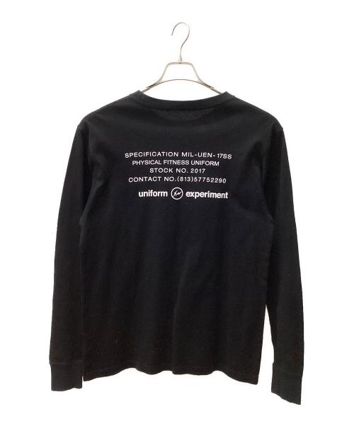 uniform experiment（ユニフォームエクスペリメント）uniform experiment (ユニフォームエクスペリメント) 長袖Tシャツ ブラック サイズ:2の古着・服飾アイテム