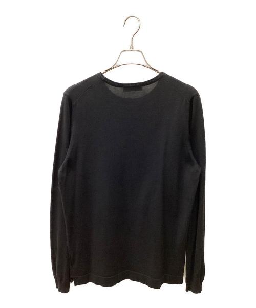 GRAN SASSO（グランサッソ）GRAN SASSO (グランサッソ) 薄手ニット ブラック サイズ:50の古着・服飾アイテム