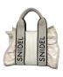 Snidel (スナイデル) フラッフィーフリルロゴバッグ ホワイト：7000円