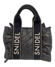 Snidel（スナイデル）の古着「フリルキルティングロゴバッグ」｜ブラック