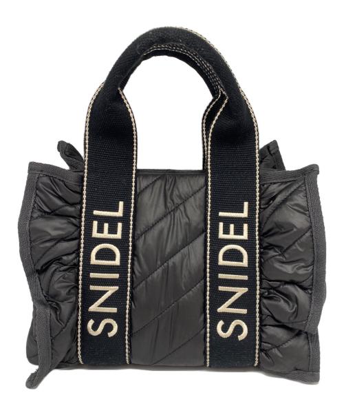 Snidel（スナイデル）Snidel (スナイデル) フリルキルティングロゴバッグ ブラックの古着・服飾アイテム