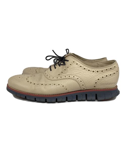 COLE HAAN（コールハーン）COLE HAAN (コールハーン) ウィングチップシューズ ベージュ サイズ:8 1/2の古着・服飾アイテム