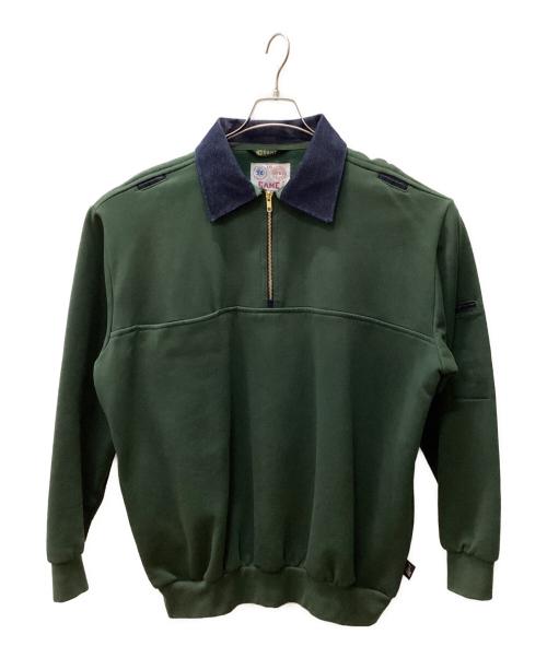GAME WORKWEAR（ゲームワークウェア）GAME Workwear (ゲームワークウェア) ハーフジップスウェット グリーン サイズ:記載なしの古着・服飾アイテム