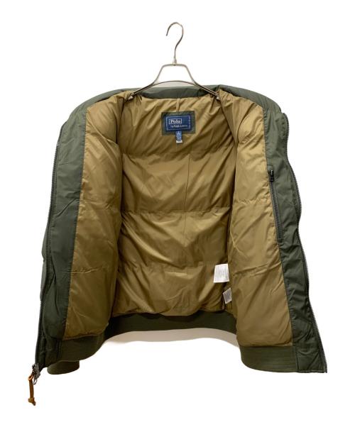 POLO RALPH LAUREN（ポロ・ラルフローレン）POLO RALPH LAUREN (ポロ・ラルフローレン) テクスチャード リップストップダウンジャケット グリーン サイズ:Lの古着・服飾アイテム