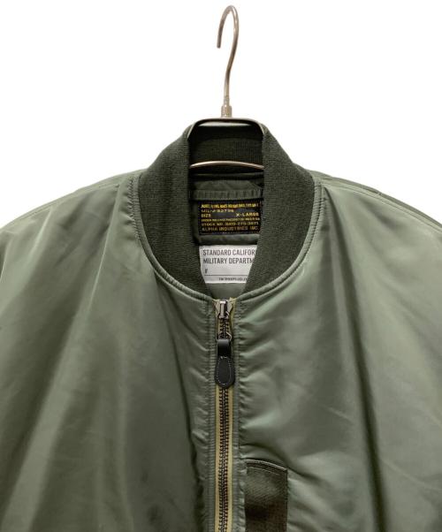 STANDARD CALIFORNIA（スタンダードカリフォルニア）STANDARD CALIFORNIA (スタンダードカリフォルニア) ALPHA (アルファ) MA-1ジャケット オリーブ サイズ:XLの古着・服飾アイテム