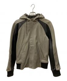 MORGAN HOMME（モルガンオム）の古着「レザージャケット」｜グレー×ブラック