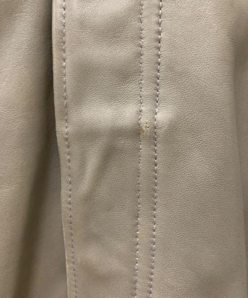 MORGAN HOMME（モルガンオム）MORGAN HOMME (モルガンオム) レザージャケット グレー×ブラック サイズ:Lの古着・服飾アイテム