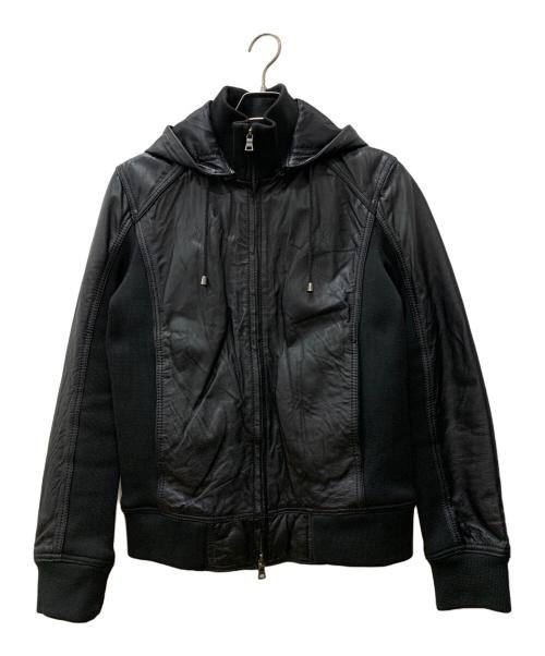 MORGAN HOMME（モルガンオム）MORGAN HOMME (モルガンオム) レザージャケット ブラック サイズ:Lの古着・服飾アイテム