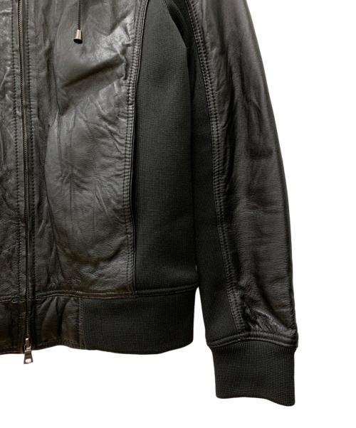 MORGAN HOMME（モルガンオム）MORGAN HOMME (モルガンオム) レザージャケット ブラック サイズ:Lの古着・服飾アイテム