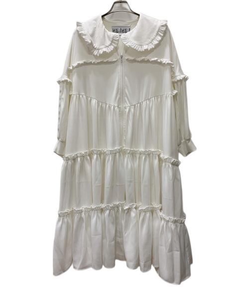 HEIHEI（ヘイヘイ）HEIHEI (ヘイヘイ) 半袖ワンピース ホワイト サイズ:Freeの古着・服飾アイテム