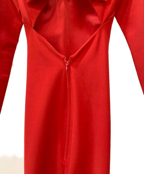 ELISABETTA FRANCHI（エリザベッタフランキ）ELISABETTA FRANCHI (エリザベッタフランキ) 長袖ワンピース レッド サイズ:40の古着・服飾アイテム