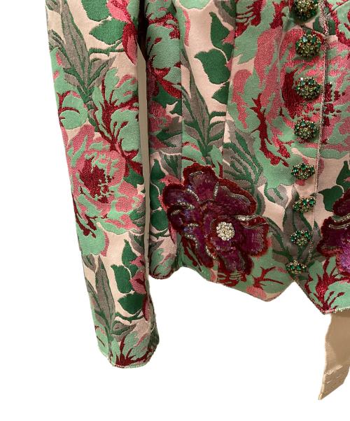 DOLCE & GABBANA（ドルチェ＆ガッバーナ）DOLCE & GABBANA (ドルチェ＆ガッバーナ) 花柄ジャケット レッド×グリーン サイズ:40の古着・服飾アイテム