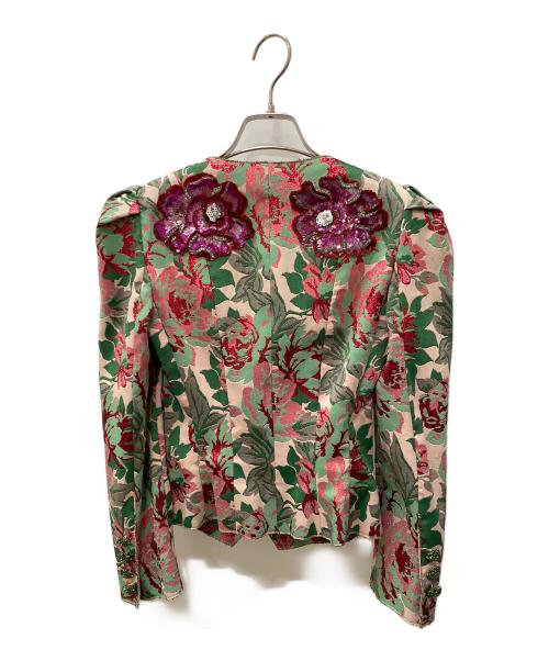 DOLCE & GABBANA（ドルチェ＆ガッバーナ）DOLCE & GABBANA (ドルチェ＆ガッバーナ) 花柄ジャケット レッド×グリーン サイズ:40の古着・服飾アイテム
