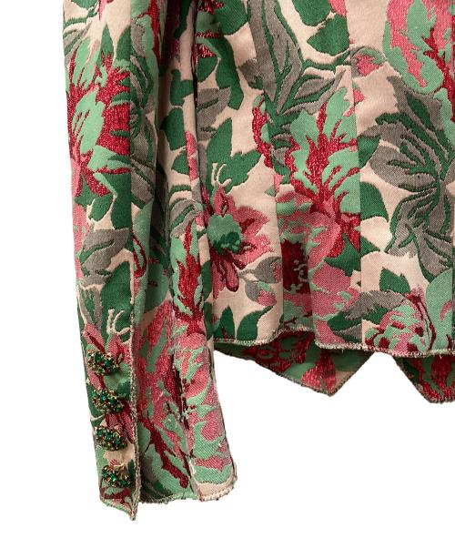 DOLCE & GABBANA（ドルチェ＆ガッバーナ）DOLCE & GABBANA (ドルチェ＆ガッバーナ) 花柄ジャケット レッド×グリーン サイズ:40の古着・服飾アイテム