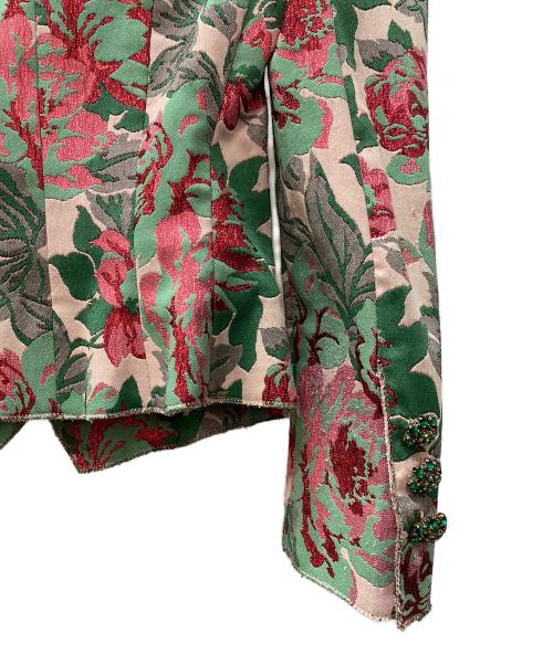 DOLCE & GABBANA（ドルチェ＆ガッバーナ）DOLCE & GABBANA (ドルチェ＆ガッバーナ) 花柄ジャケット レッド×グリーン サイズ:40の古着・服飾アイテム