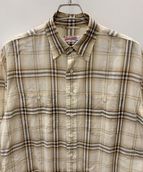 Spick and Span（スピック＆スパン）Spick and Span (スピック＆スパン) コットンボイルチェックルーズシャツ ベージュ サイズ:記載なしの古着・服飾アイテム