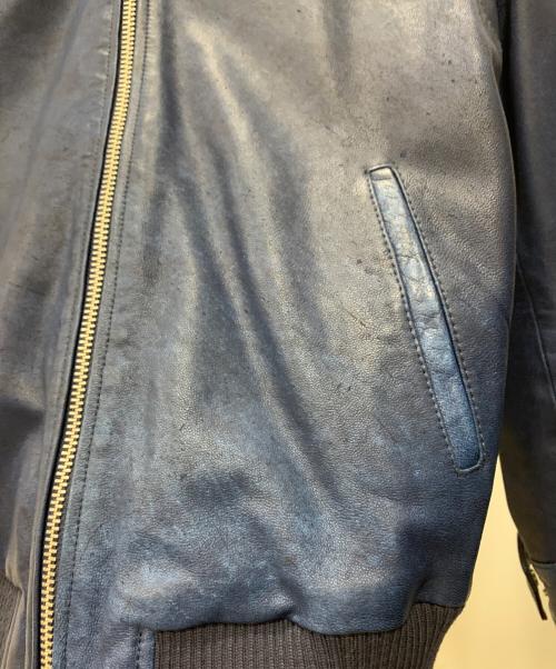 Denham（デンハム）Denham (デンハム) キャメルレザージャケット ブルー サイズ:Sの古着・服飾アイテム