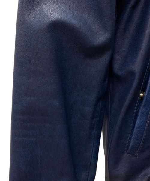 Denham（デンハム）Denham (デンハム) キャメルレザージャケット ブルー サイズ:Sの古着・服飾アイテム