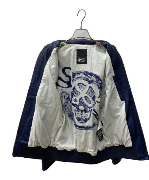 Denham（デンハム）Denham (デンハム) キャメルレザージャケット ブルー サイズ:Sの古着・服飾アイテム