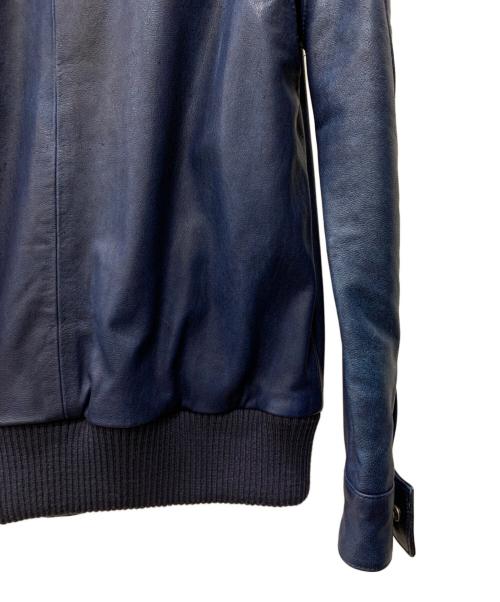 Denham（デンハム）Denham (デンハム) キャメルレザージャケット ブルー サイズ:Sの古着・服飾アイテム