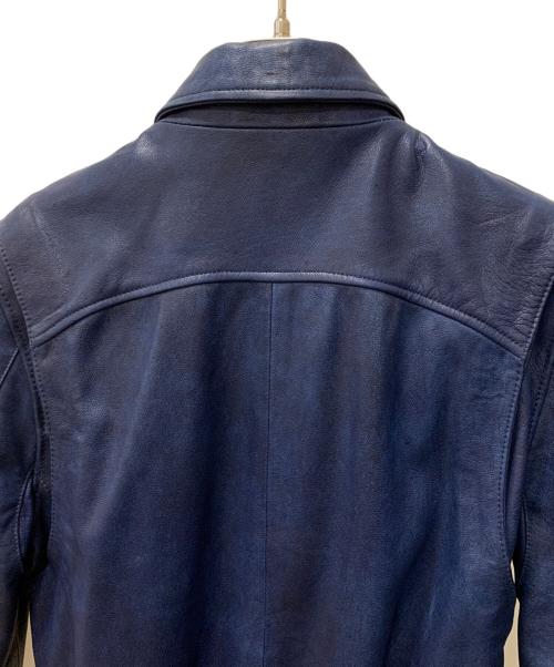 Denham（デンハム）Denham (デンハム) キャメルレザージャケット ブルー サイズ:Sの古着・服飾アイテム