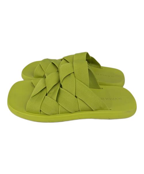 BOTTEGA VENETA（ボッテガベネタ）BOTTEGA VENETA (ボッテガベネタ) イントレチャートサンダル 黄緑 サイズ:40の古着・服飾アイテム